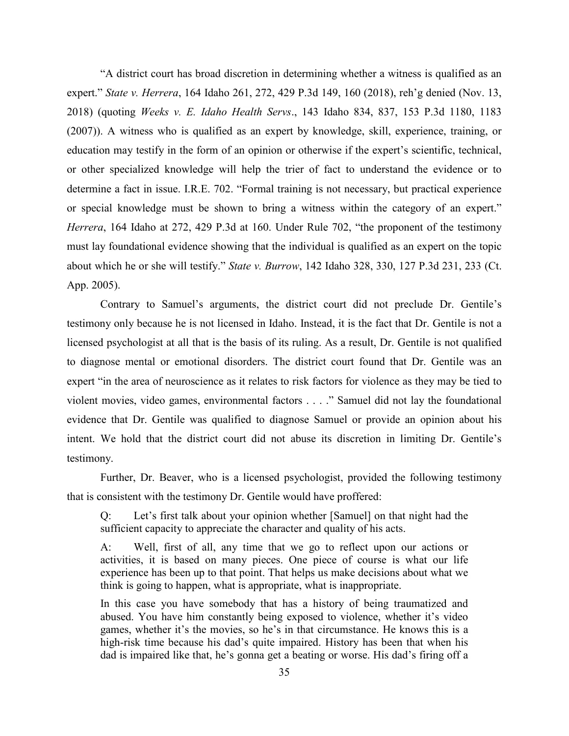 Page 35 of State v. Samuel, Idaho Supreme Court No. 44182 (2019)