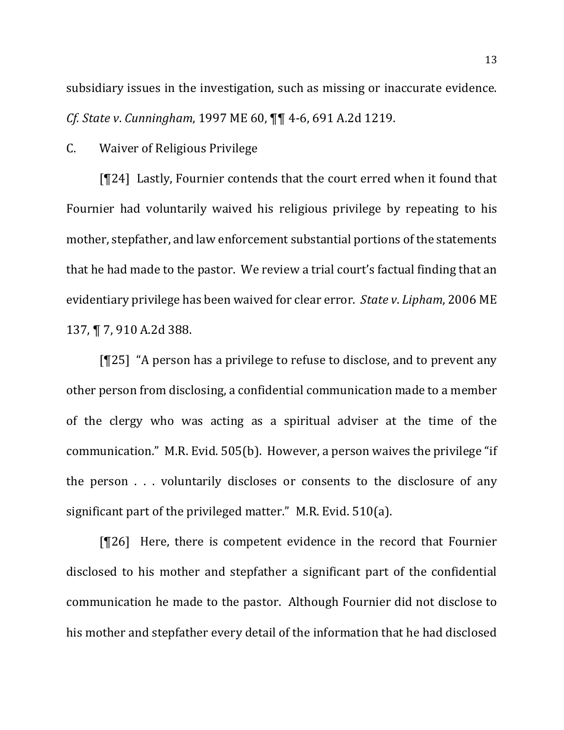 Page 13 of State v. Fournier, 2019 ME 28