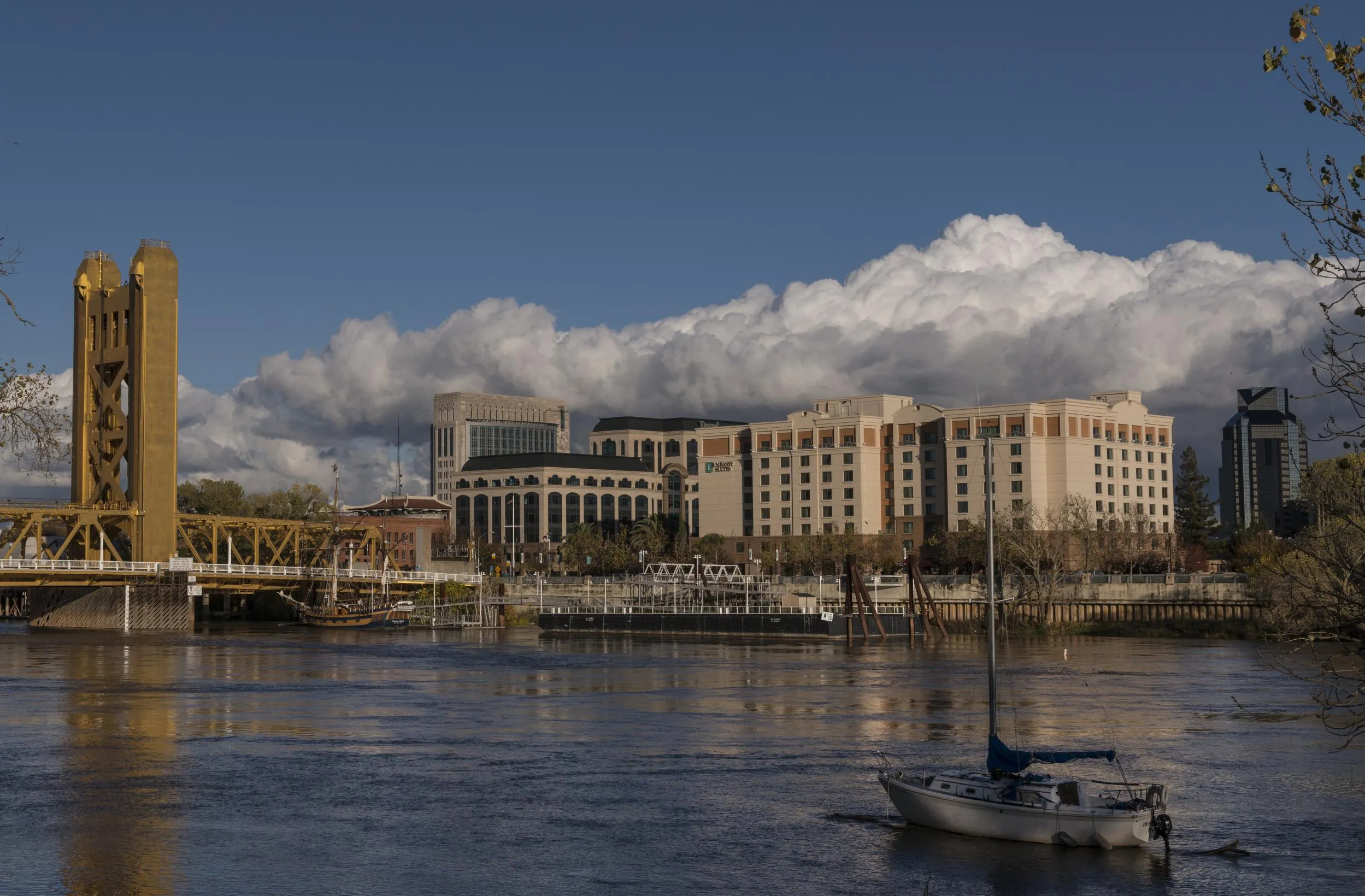 Sacramento’s riverfront skyline viewed across the river in 2012